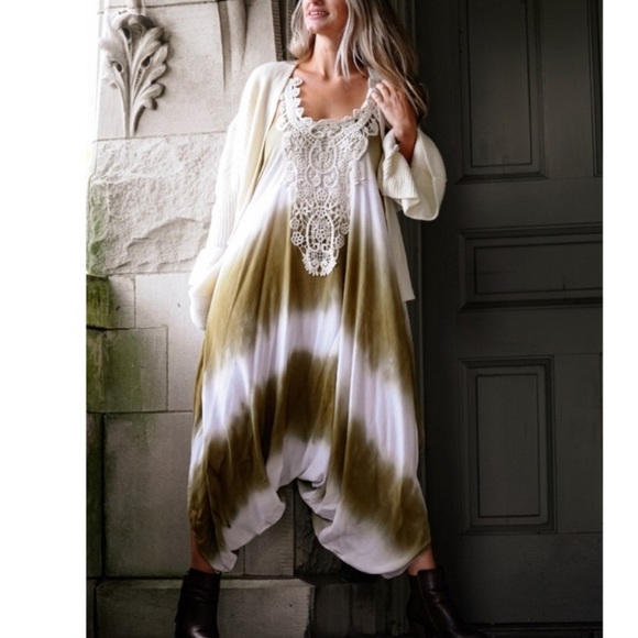 Bohemian Harem Pants Wide Leg Jumpsuit - Picture 6 of 8